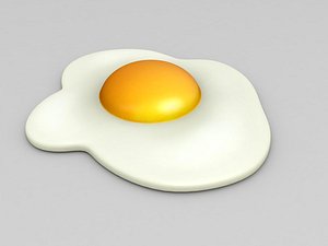 fried egg 3D