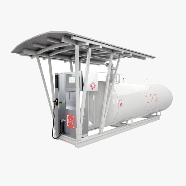 LPG Station and Tank 3D model