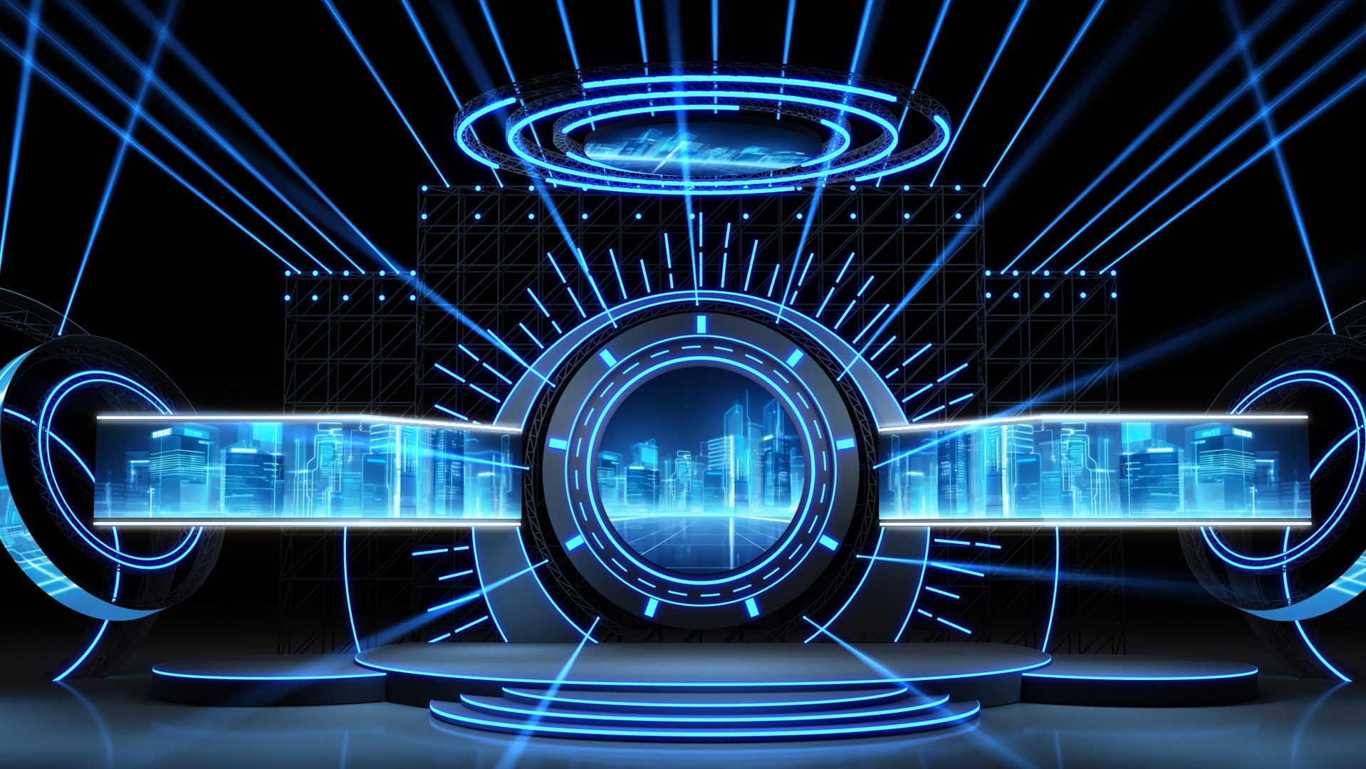 Virtual Event Stage 12 3D - TurboSquid 2255082
