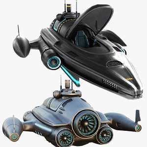 Futuristic Personal Submarine 3D model
