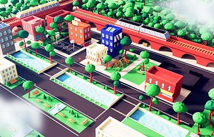3D model Urban City