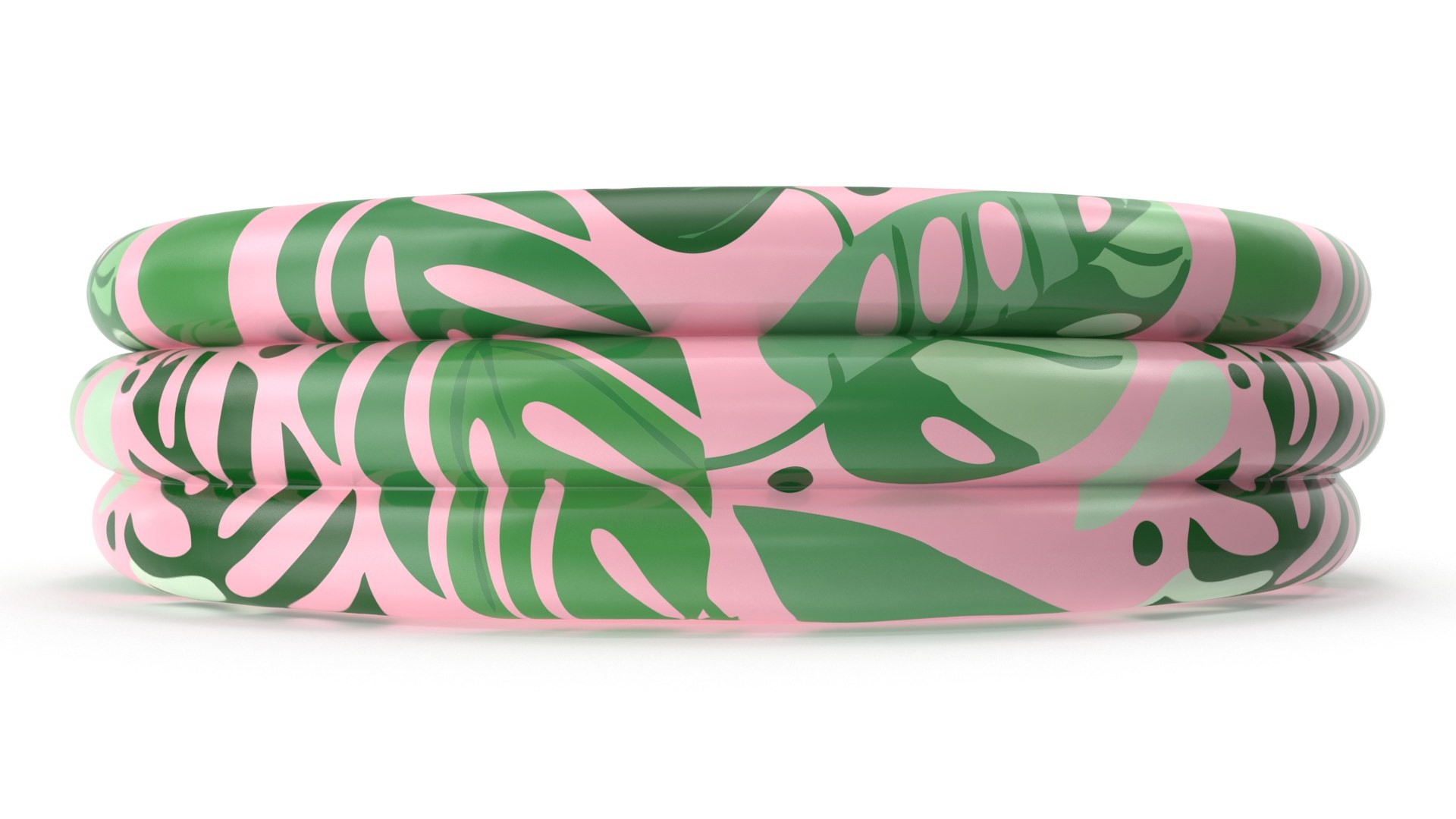 Pool Float With Tropical Leafs On Pink Background Model - TurboSquid ...