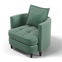 Edward Ferrell + Lewis Mittman Paramount Tufted Club Chair Modern Contemporary armchair