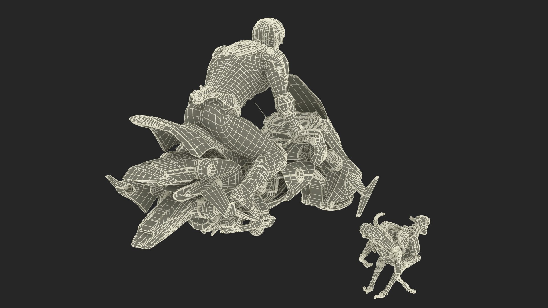 3D model Sci Fi Police Pilot on Hoverbike with Robot Dog https://p.turbosquid.com/ts-thumb/Vn/EIvc5m/DJ/scifipolicepilotonhoverbikewithrobotdog3dmodel019/jpg/1723929023/1920x1080/fit_q87/0bbbe64565836ca46c109c5a5a310947815c0e90/scifipolicepilotonhoverbikewithrobotdog3dmodel019.jpg