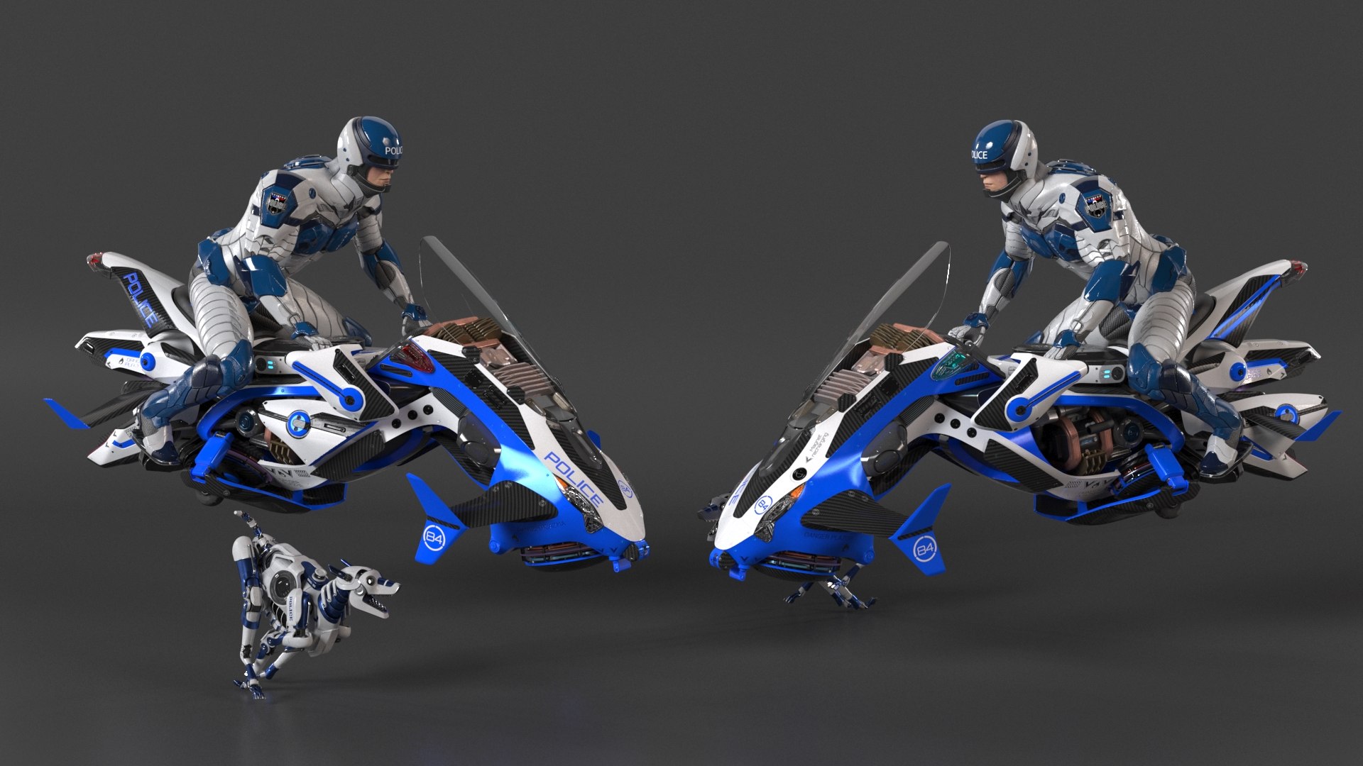 3D model Sci Fi Police Pilot on Hoverbike with Robot Dog https://p.turbosquid.com/ts-thumb/Vn/EIvc5m/Uk/scifipolicepilotonhoverbikewithrobotdog3dmodel004/jpg/1723928975/1920x1080/fit_q87/02dc8e22b085688ce6f4aa8302b807b8f6d445ce/scifipolicepilotonhoverbikewithrobotdog3dmodel004.jpg