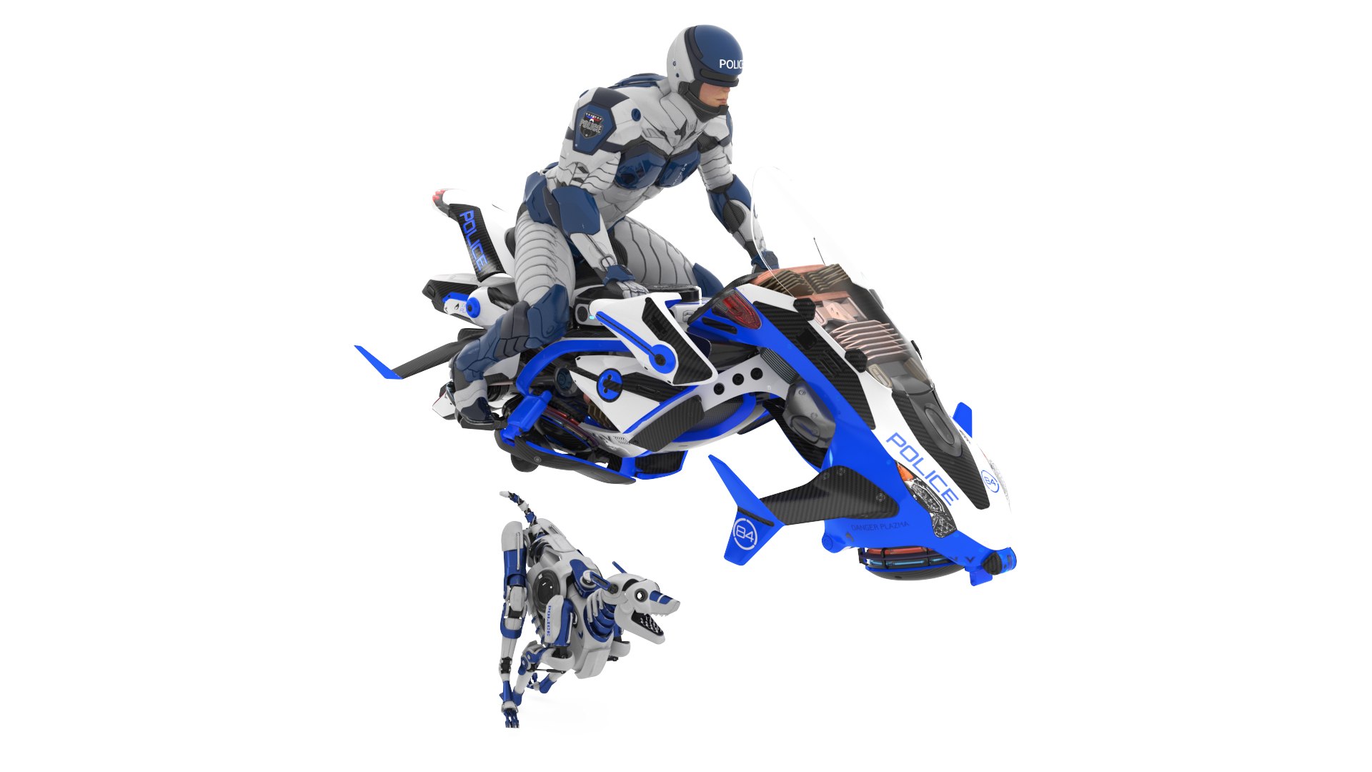 3D model Sci Fi Police Pilot on Hoverbike with Robot Dog https://p.turbosquid.com/ts-thumb/Vn/EIvc5m/bQ/scifipolicepilotonhoverbikewithrobotdog3dmodel001/jpg/1723928802/1920x1080/fit_q87/2022077691eca255868dda01b8cea7c2ea7dc1c6/scifipolicepilotonhoverbikewithrobotdog3dmodel001.jpg