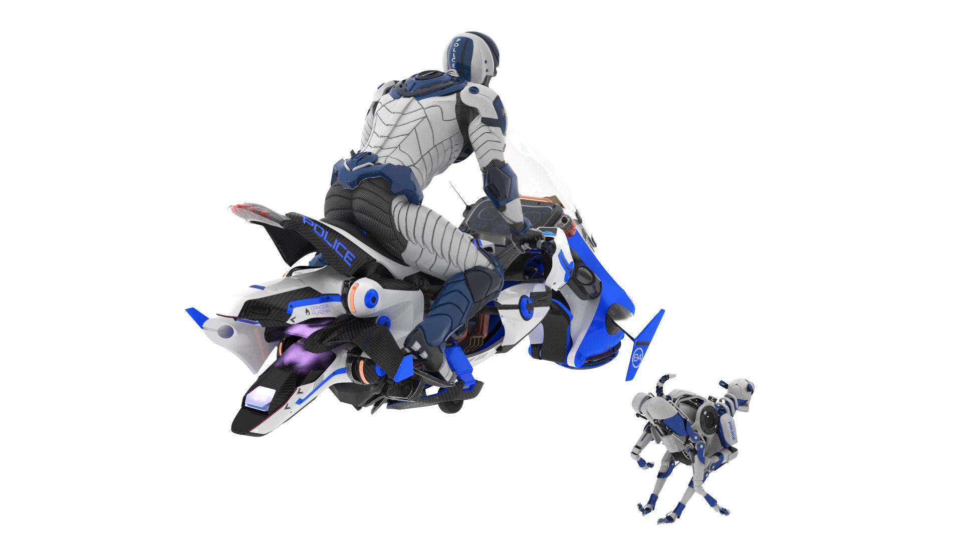 3D model Sci Fi Police Pilot on Hoverbike with Robot Dog https://p.turbosquid.com/ts-thumb/Vn/EIvc5m/hE/scifipolicepilotonhoverbikewithrobotdog3dmodel005/jpg/1723928977/1920x1080/fit_q87/37d8d7f57f73cd886bb4234c491126ee87bd765c/scifipolicepilotonhoverbikewithrobotdog3dmodel005.jpg