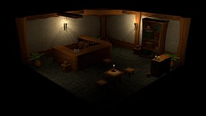 Cartoon Tavern 3D model