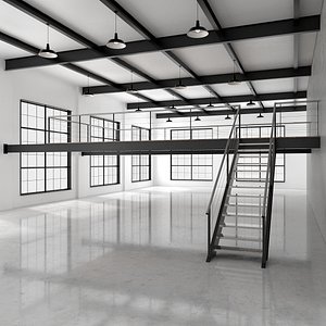 3D model industrial loft office