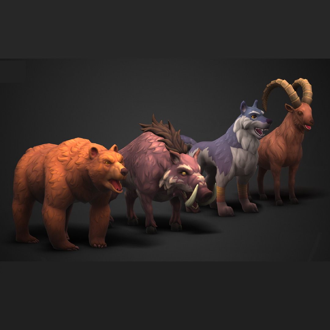 3D animals stylized model - TurboSquid 1690332