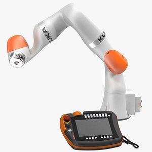 3D KUKA LBR IIWA High Performance Robotic Arm Rigged for Maya