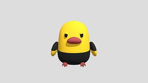 3D Decorative angry duck model