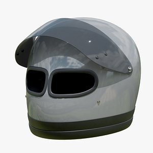 Vintage Racing Helmet 3D Model 3D model