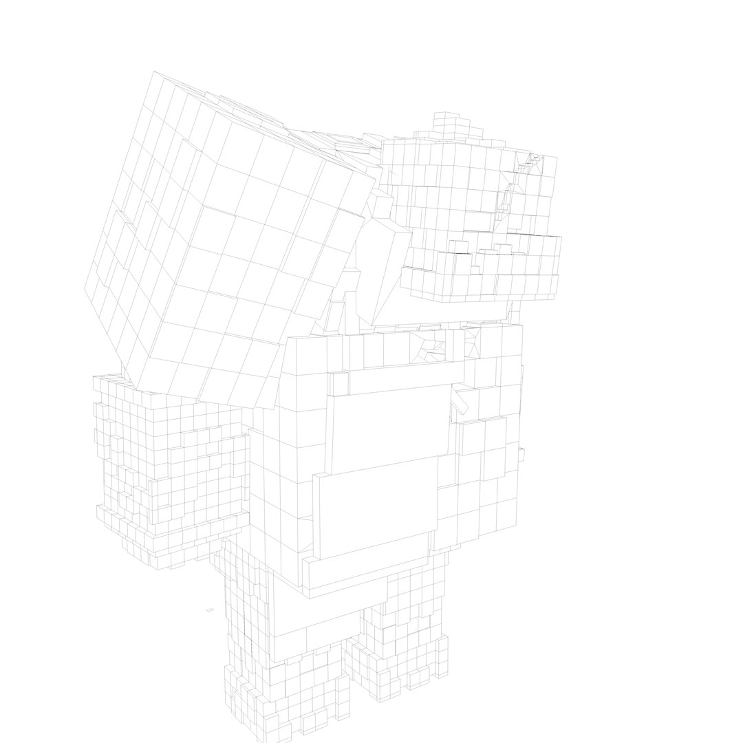Minecraft Pudge 3d C4d