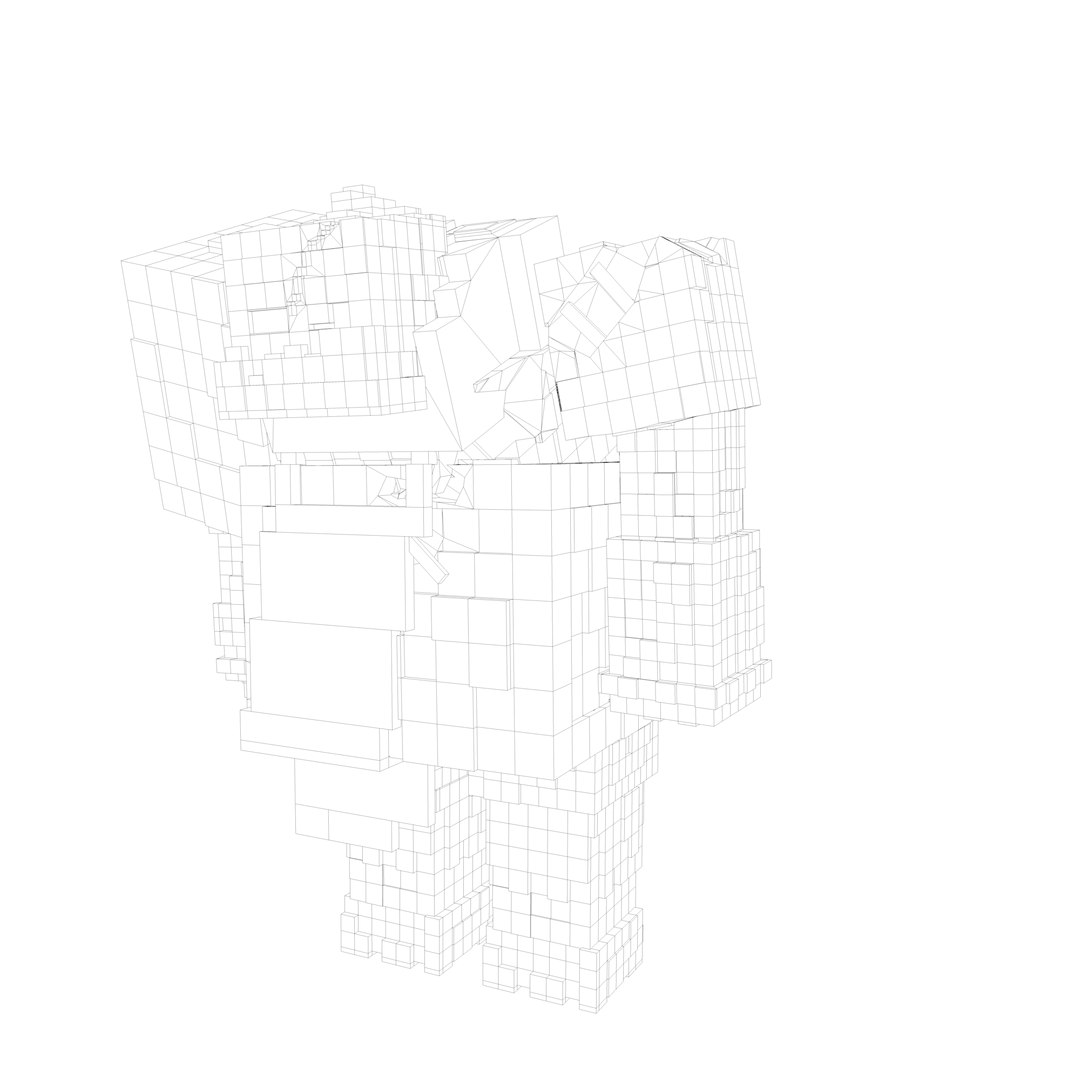 Minecraft Pudge 3d C4d