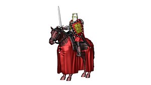 English Crusader Cavalry 3 3D model