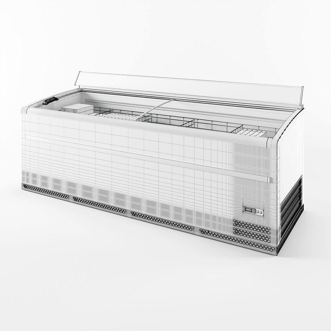 3D Glass Top Display Chest Freezer TurboSquid 2053313