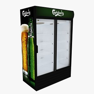 carlsberg fridge sliding doors 3D