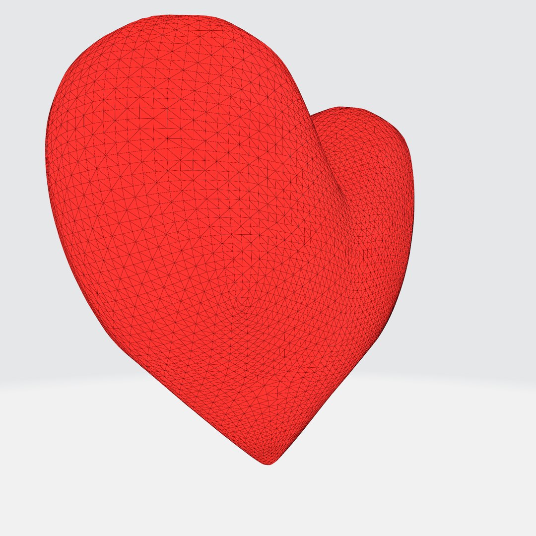 3D Red Heart-shaped Model - TurboSquid 2270976