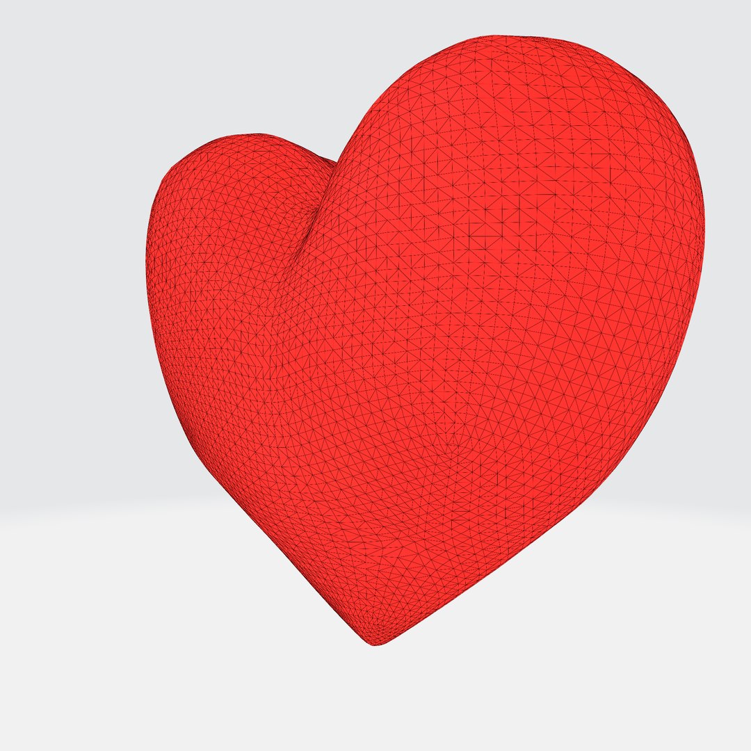 3D Red Heart-shaped Model - TurboSquid 2270976