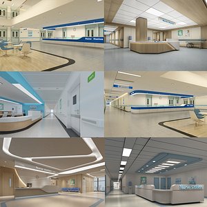 Hospital Hallway Collection 01 3D model