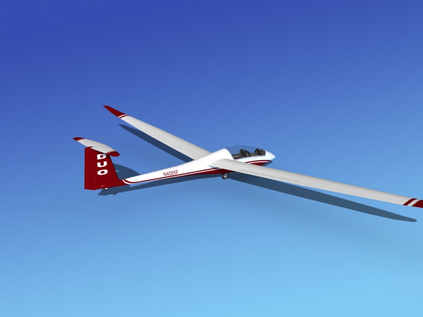 3ds Max Discus Duo Sailplane Plane