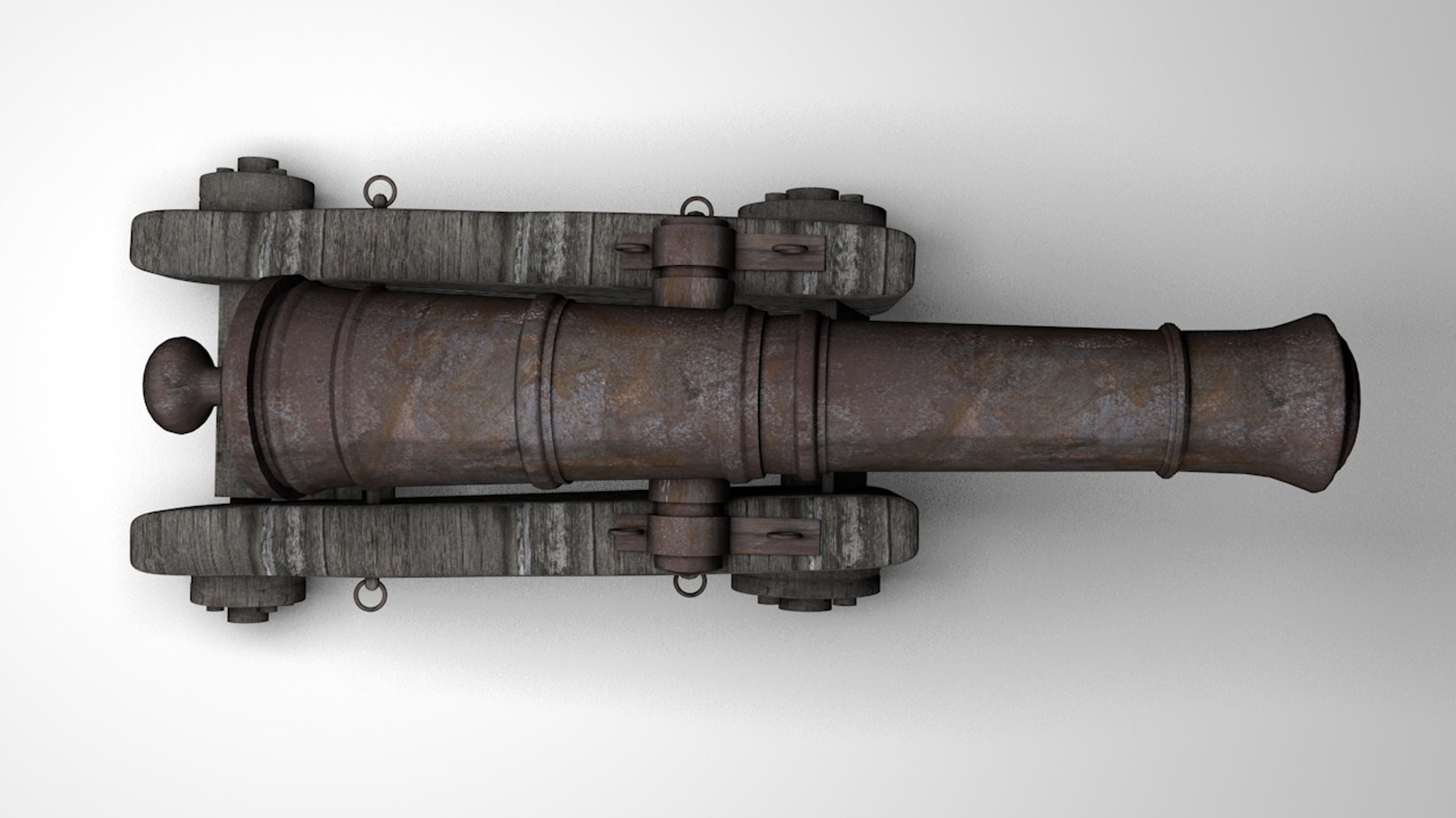 old naval gun 3d model