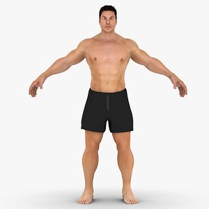 3d jake unrigged realistic male
