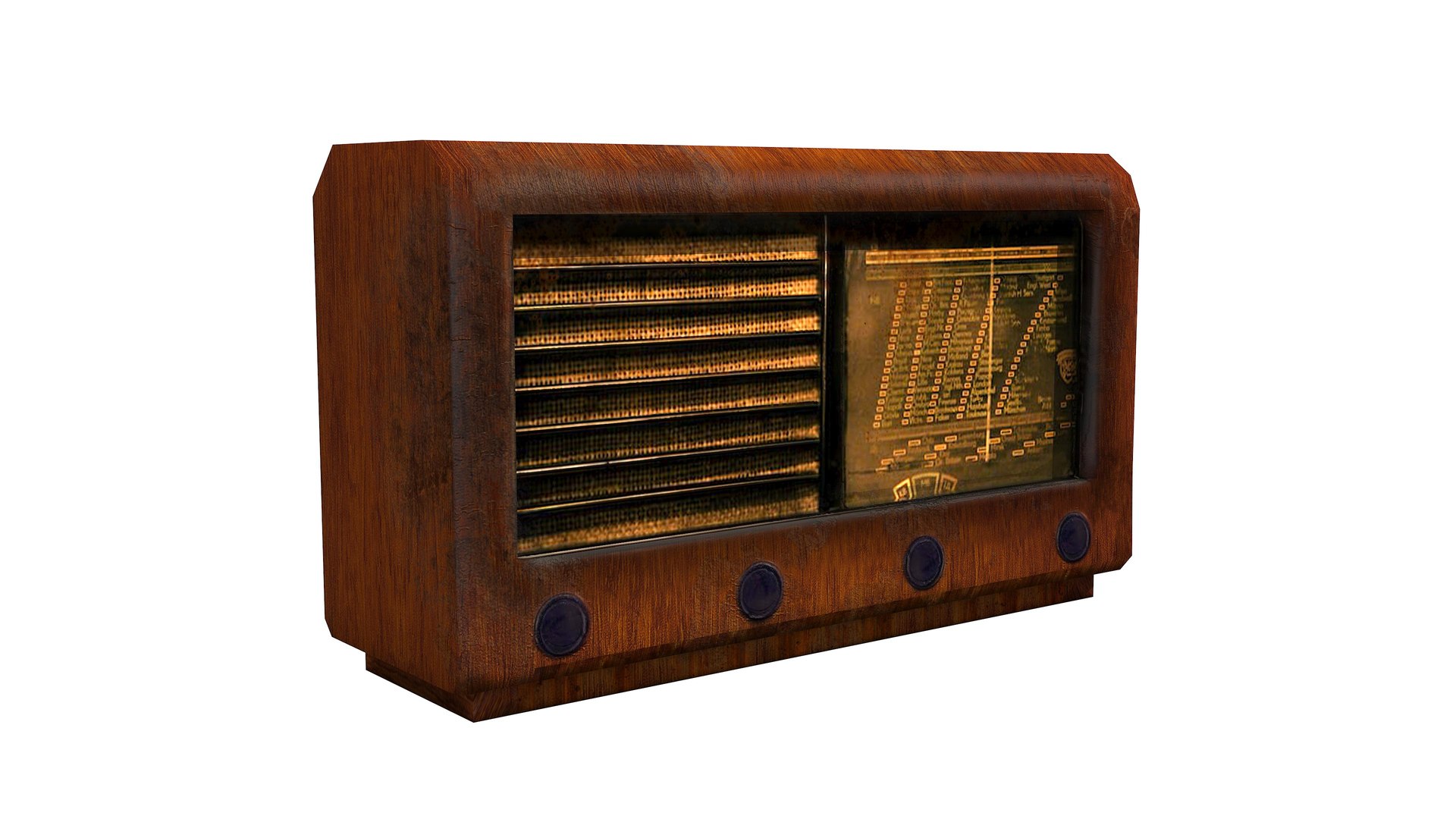 3D model Old Classic Vintage Radio VR / AR / low-poly