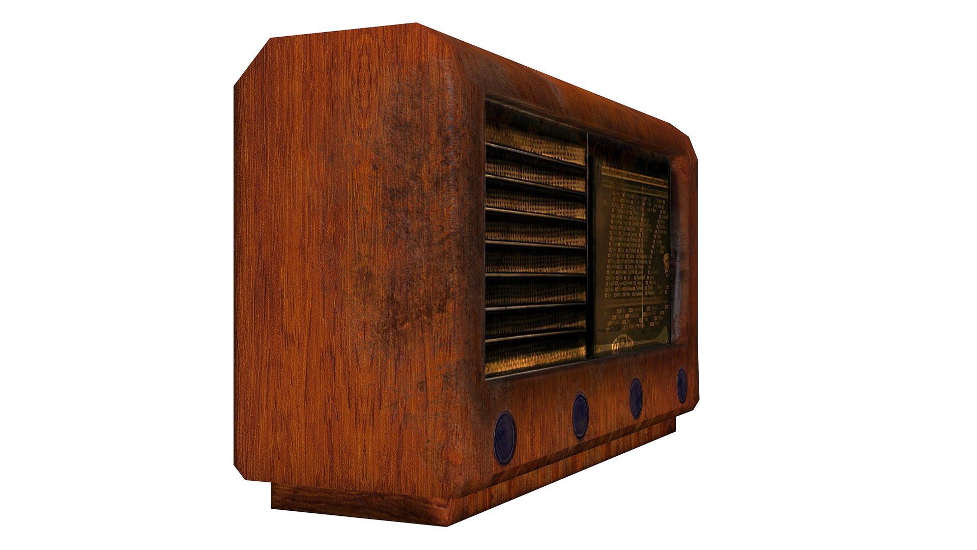 Old Radio Low Poly 3d Model Turbosquid 1991055 0572