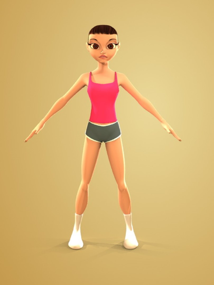 Girl Cartoon 3d Max