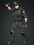 Realistisches manipuliertes Armee-Charakter-Mann-3D-Modell