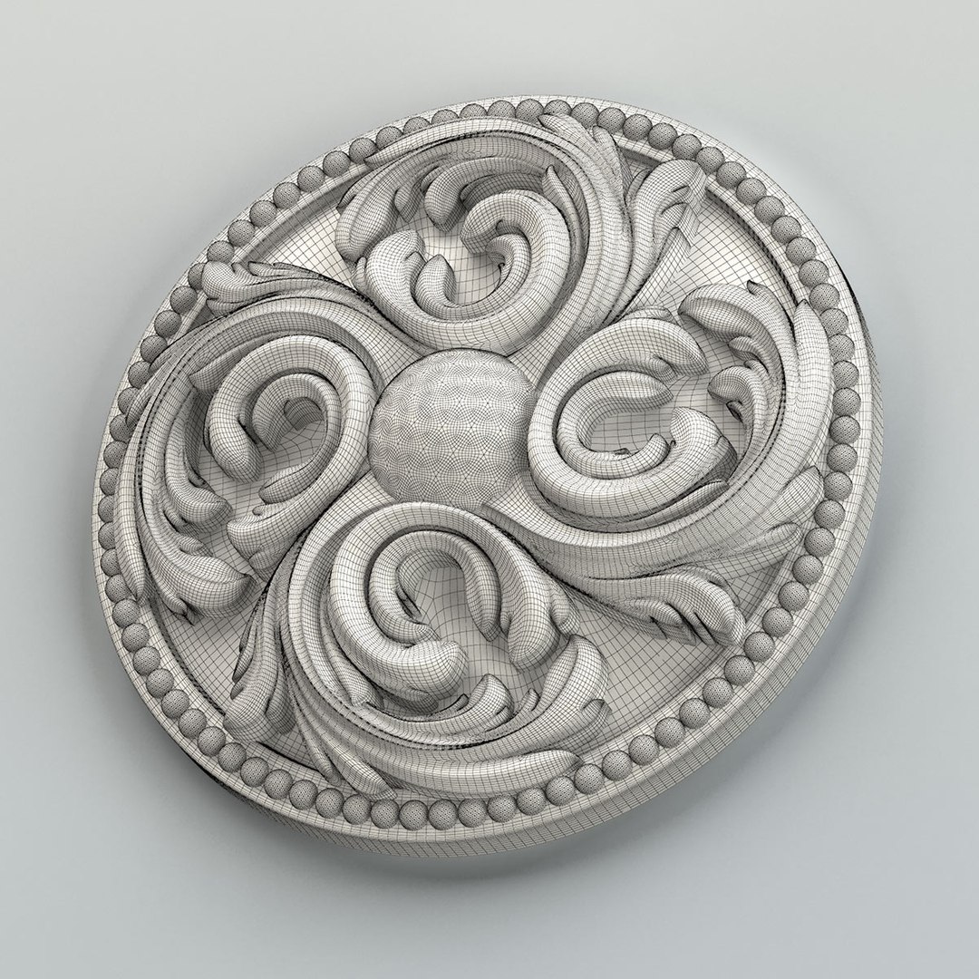 Rosette Cnc Intagli3d 3D Model - TurboSquid 1363136