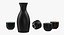 5 piece ceramic sake model