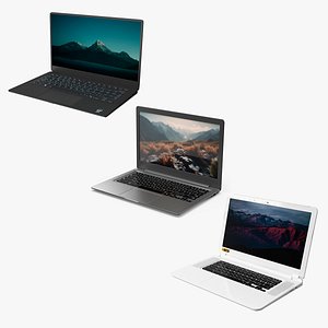 3D Modern Laptops Collection model