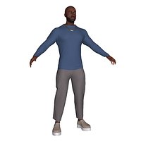 Rigged Handsome Wealthy Male Character in Stylish Casual Outfit