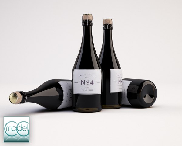 bottles wine 3d 3ds
