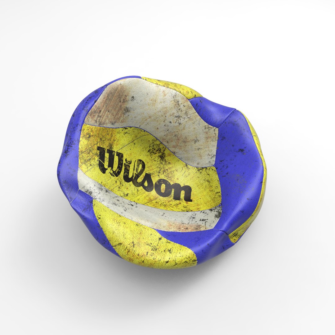 deflated volleyball balloon 3d model