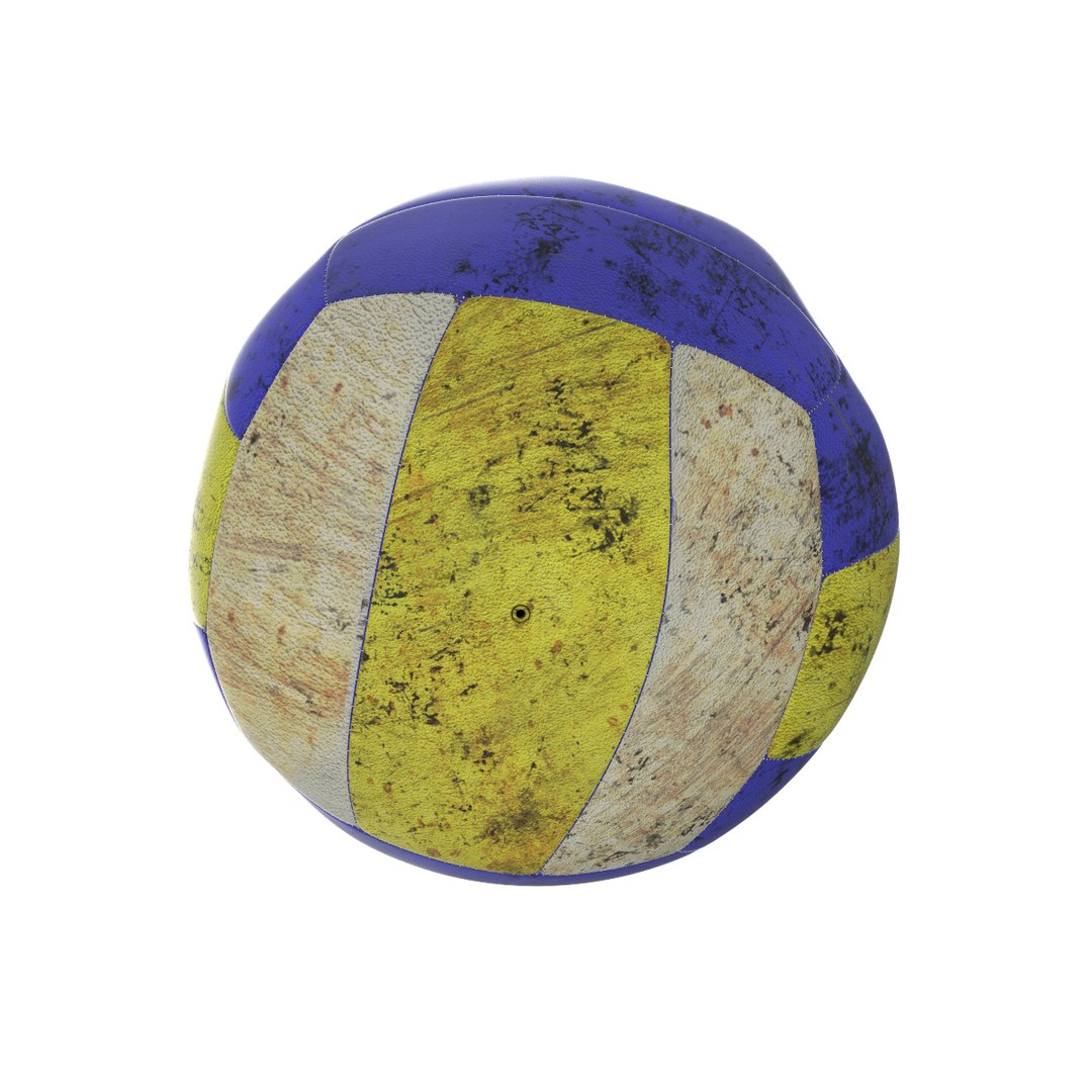 deflated volleyball balloon 3d model