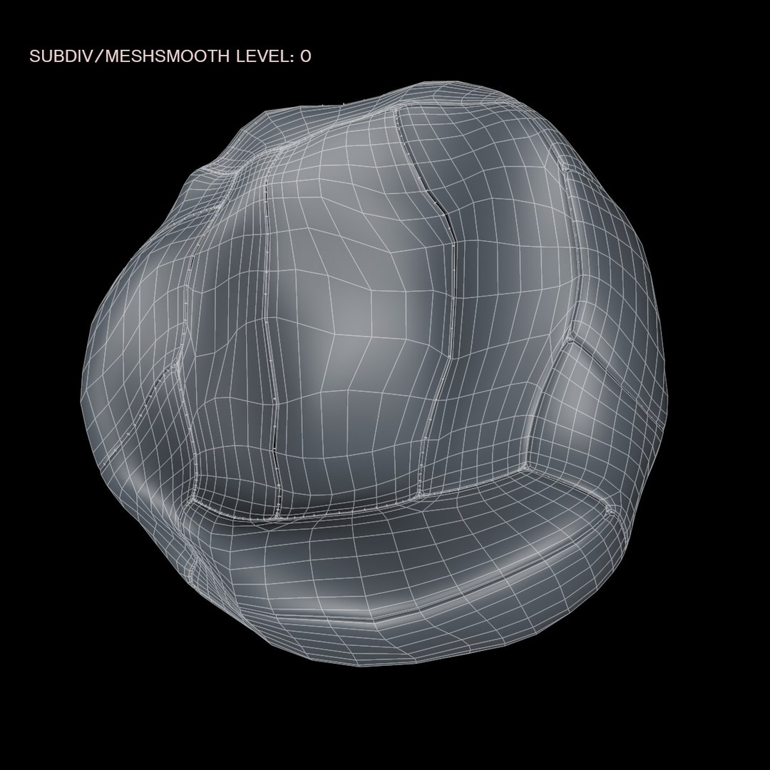 deflated volleyball balloon 3d model