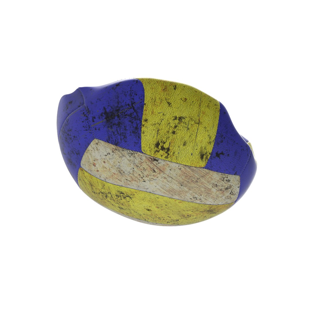 deflated volleyball balloon 3d model