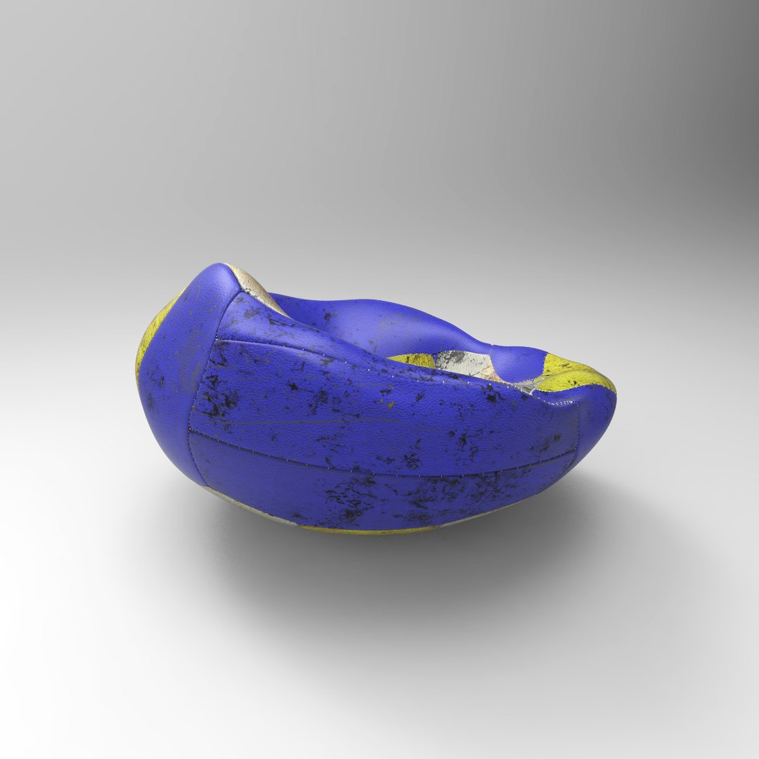 deflated volleyball balloon 3d model