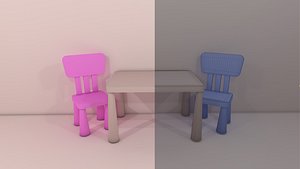 3D ikea baby table