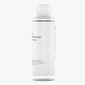 3D Plastic Bottle 50ml And Cap model