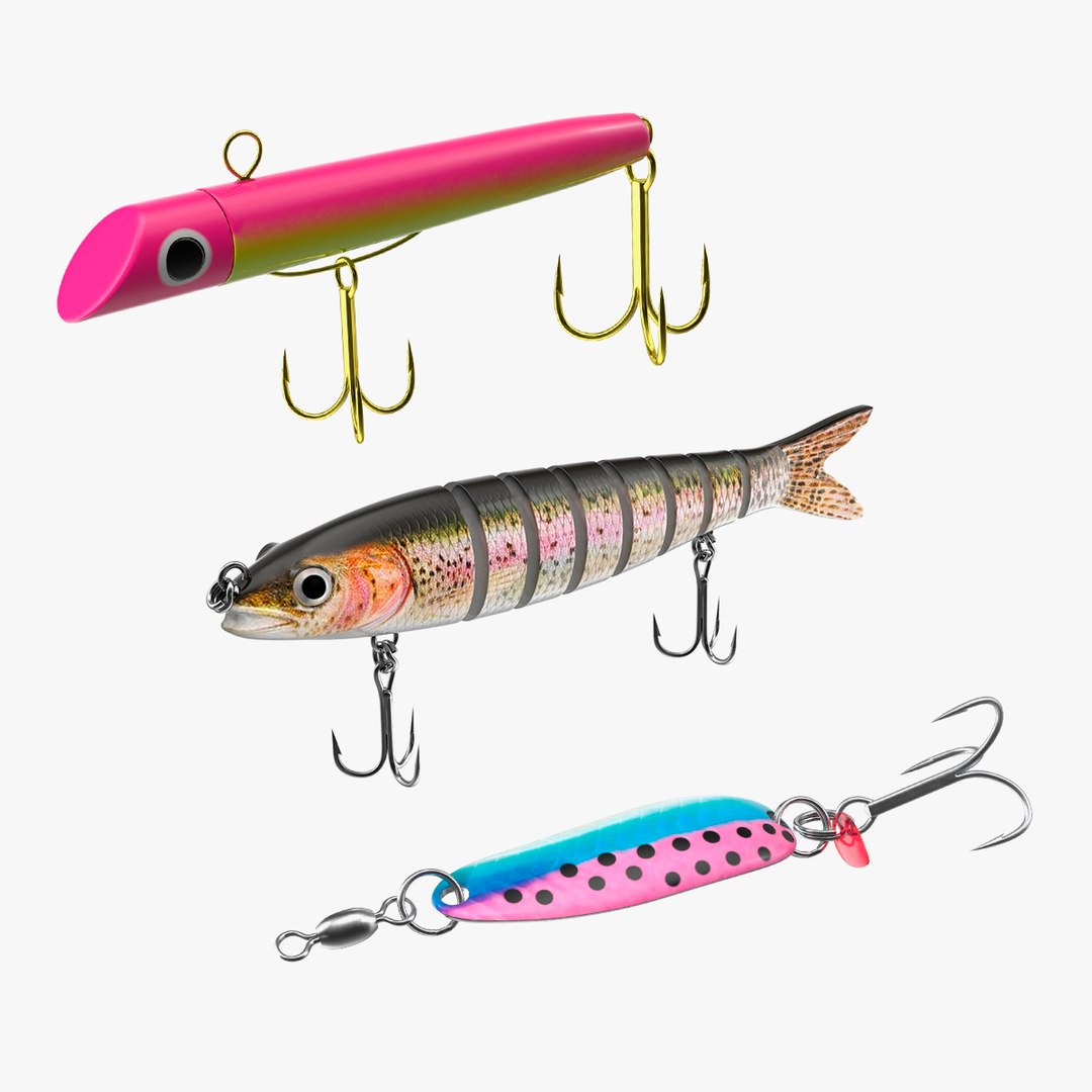 Fishing Lure Collection 2 3D model preview