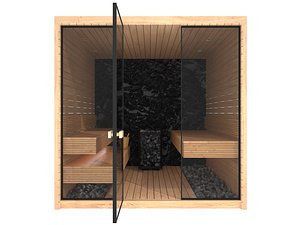 bath sauna steam room 3D model