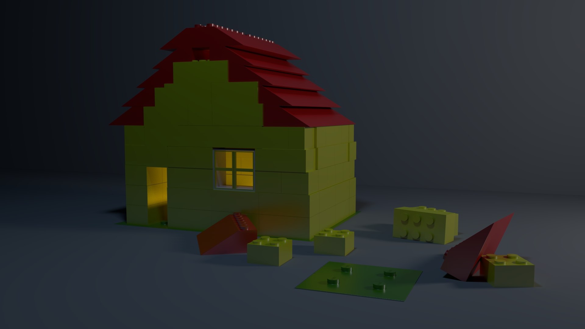 Free House Lego 3D Model