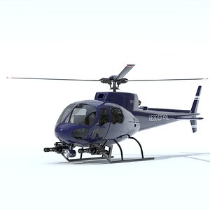 3d helicopter eurocopter mini model