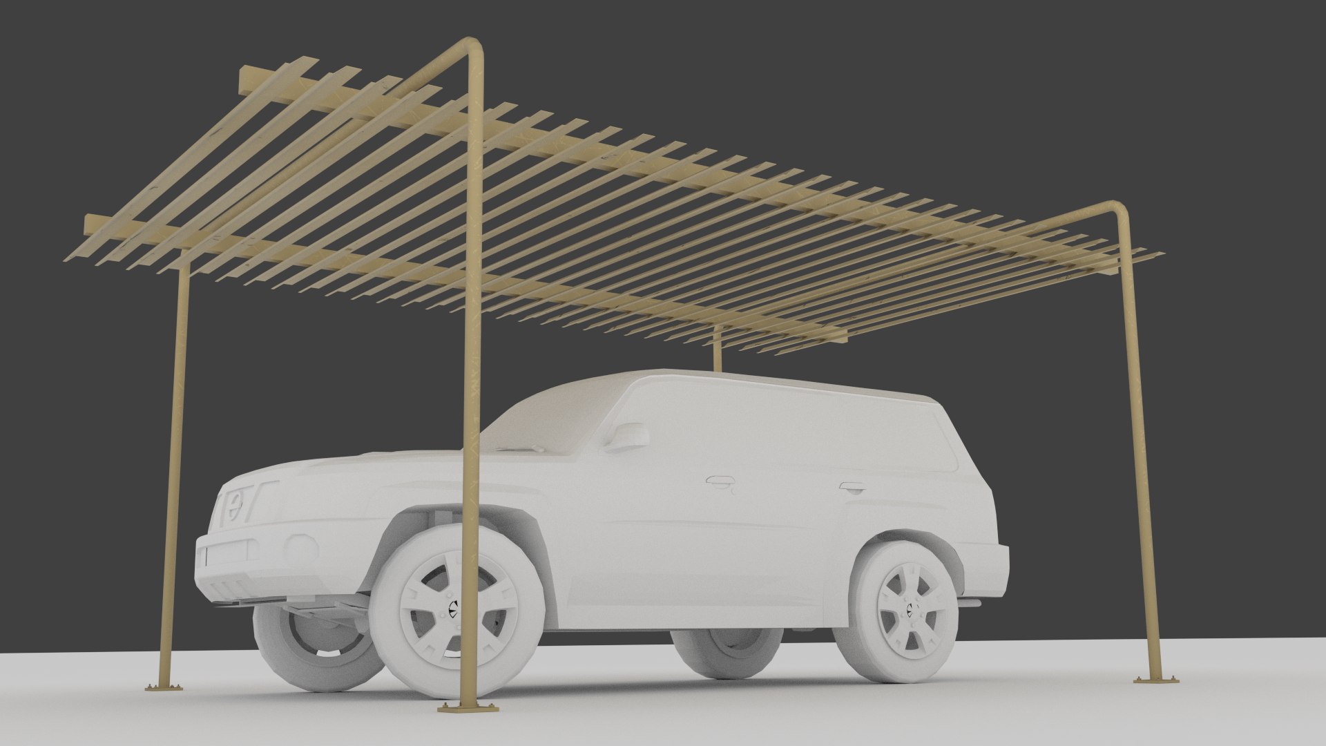 3d Car-port Car Model
