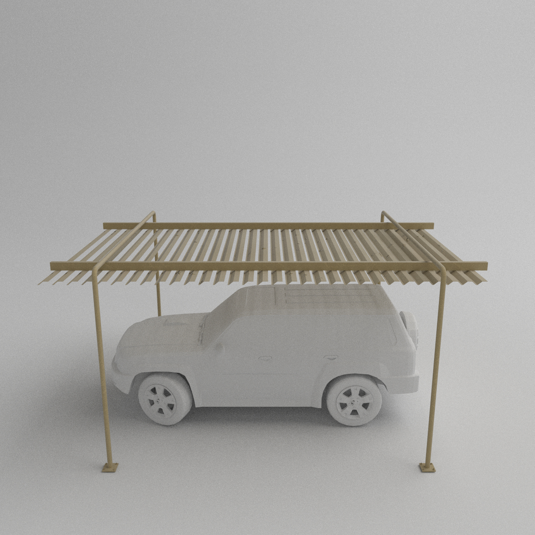3d Car-port Car Model